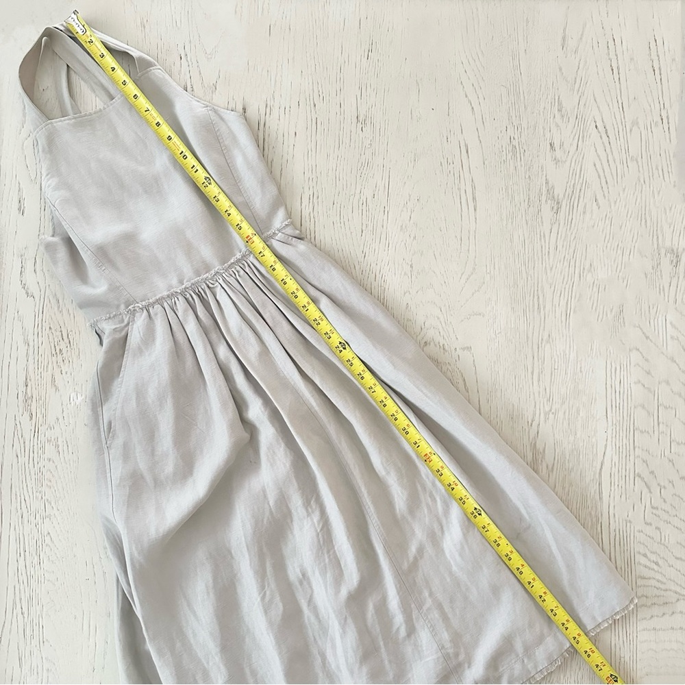 ARITZIA | (NWT) WILFRED βHYMNEβ DRESS SUMMER LINEN CRISS-CROSS STRAP MILK MAID - Picture 4 of 10